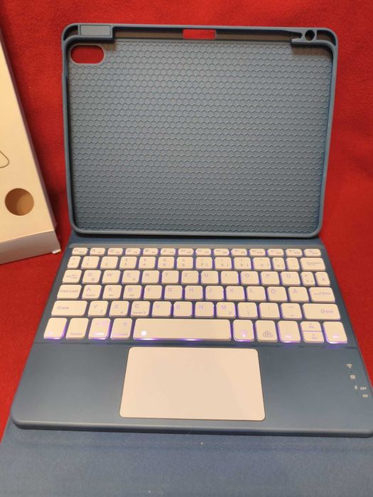 Husă cu Tastatură pentru iPad Air 11"/10.9" Trackpad Backlight7 Culori