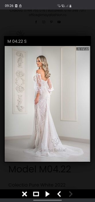 Rochie mireasa 2 in 1