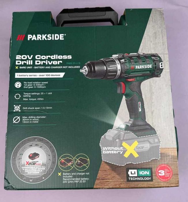 Masina gaurit si insurubat cu acumulator Parkside PABS 20 LI I9 18V