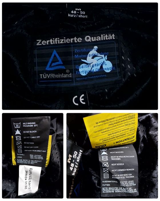 Pantaloni moto Mohawk Touring Leather/Textile Cordura, Nr. M (48-50) & mănuși HELD Boa Air n Dry Gloves Black Nr. 9