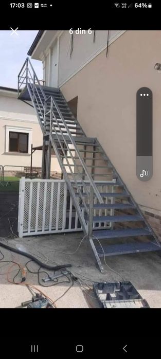 Scări metalice zincate