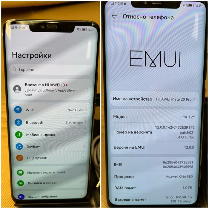 Huawei mate 20 PRO 6 gb ram LYA-L29 Dual sim две сим хуавей