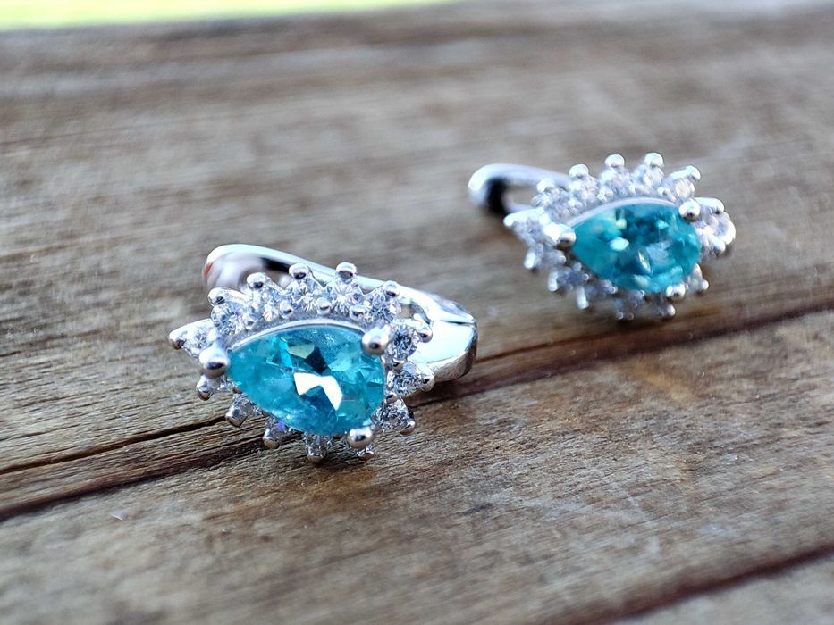 925-Cercei argint cu apatite