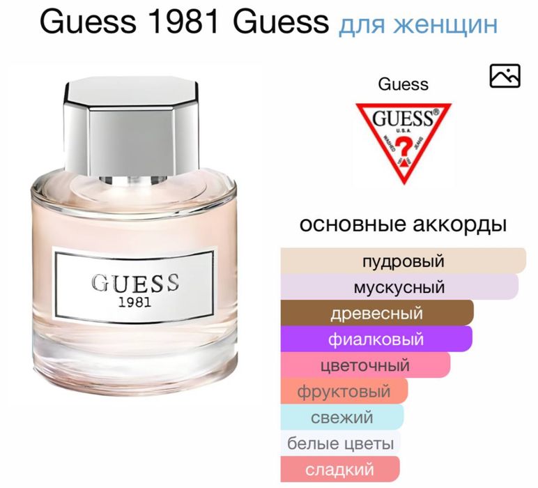 Туалетная вода «GUESS 1981» Оригинал! 100 мл