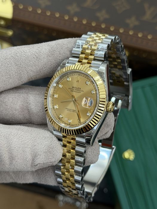 Rolex Date-Just Diamond 41 Champagne Dial ETA 3235