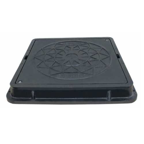 Capac pătrat pentru grădină 710*710mm, negru