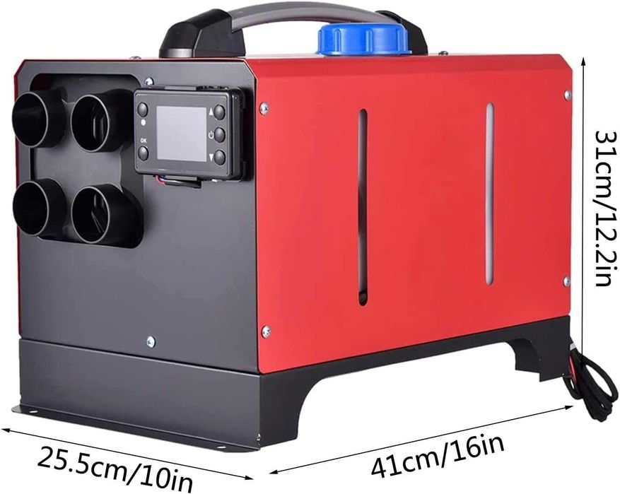 Дизелова печка 8KW 12V/24V с дистанционно и LCD дисплей – отоплител за кола, бус, камион, кемпер, гараж, офис и помещение