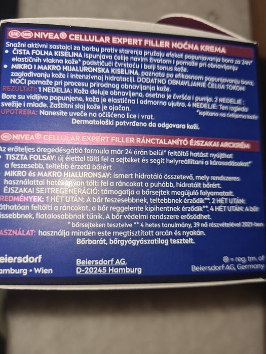 Crema de noapte Hyaluron Cellular Filler, 50 ml, Nivea