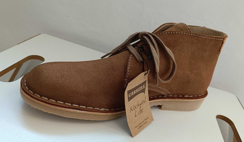 Ghete lace up chukka 44 premium Carrera NOI piele naturala moale