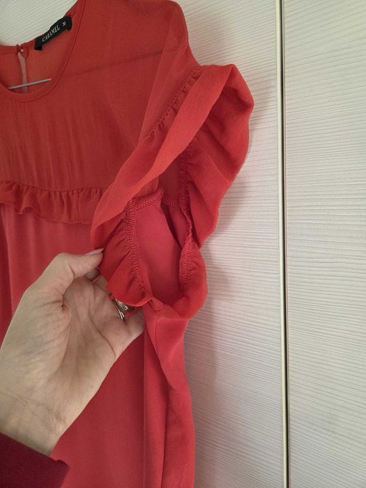 Top fara maneci femei Caramel 36
