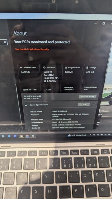 Лаптоп/таблет HP Elite x2, i5, 256 ssd, тачскрийн