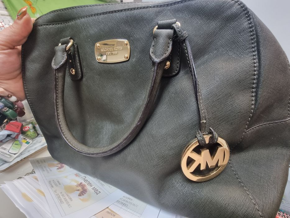 Michael Kors  Cindy зелена дамска чанта