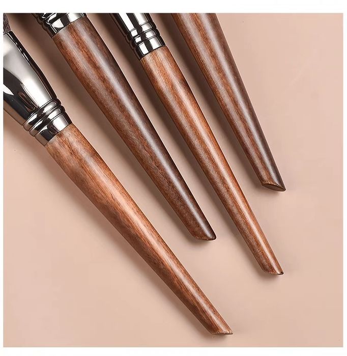Set de 24 pensule profesionale de make-up din par natural