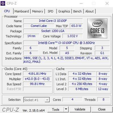Intel Core i3 10100F + H510 + Radeon RX580