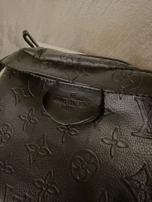 Geantă barbați crossbody neagră,model monogram geantă tip borsetă,neagră.