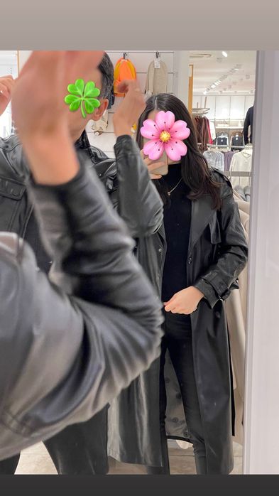 Продам кожаный тренч