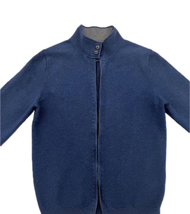 Мужской брендовый кардиган кофта на замке Massimo Dutti синий, кашемир