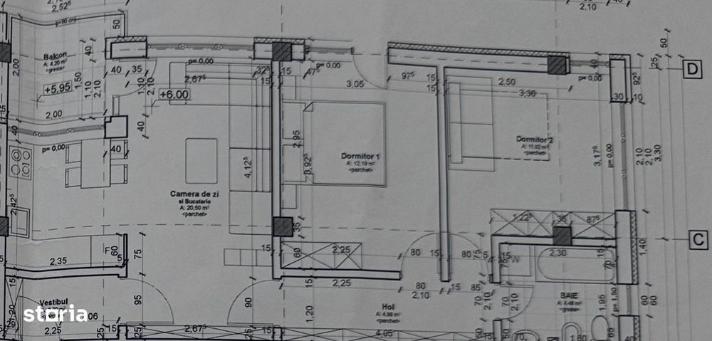 Apartament 3 camere- mobilat si utilat- loc de parcare subteran-Brayti