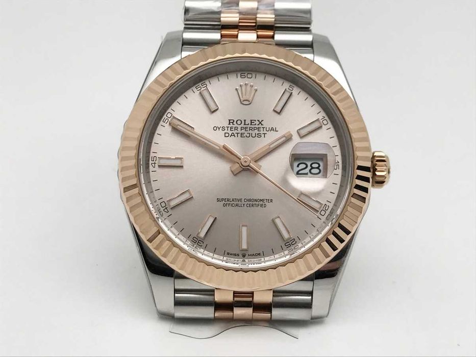 Rolex Datejust 41mm Rose Gold Fluted Bezel Jubilee – реални снимки – наличен по поръчка