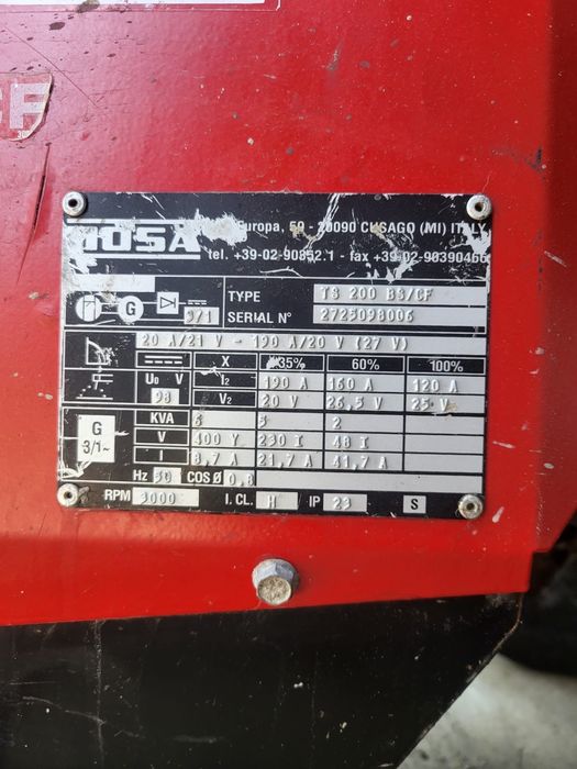 vand generator mosa  7kw