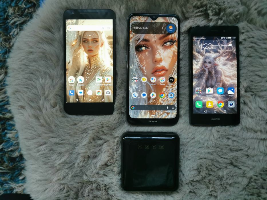 Смартфон 2 sim карти Nokia 2.3, Nexus 5x, Huawei p8lite + бонус външна батерия