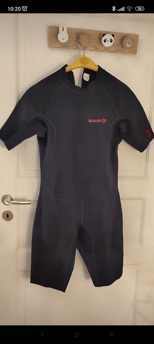 Costum de neopren 1,5 mm, Decathlon, model uşor de îmbrăcat, bleumarin