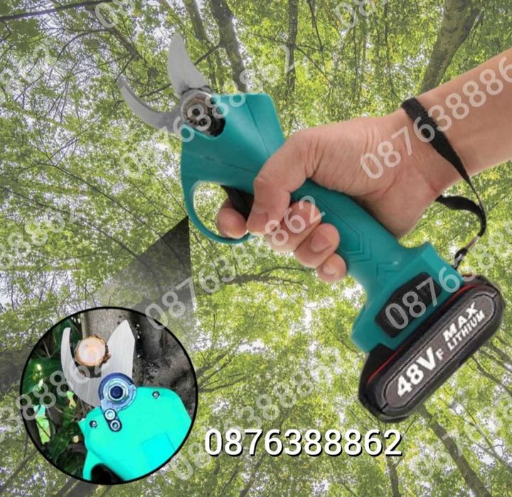 ПРОМО! Безжична Акумулаторна Ножица за Рязане на Клони 48V