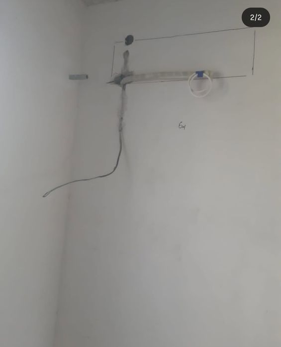 Установка кондиционера Штробление