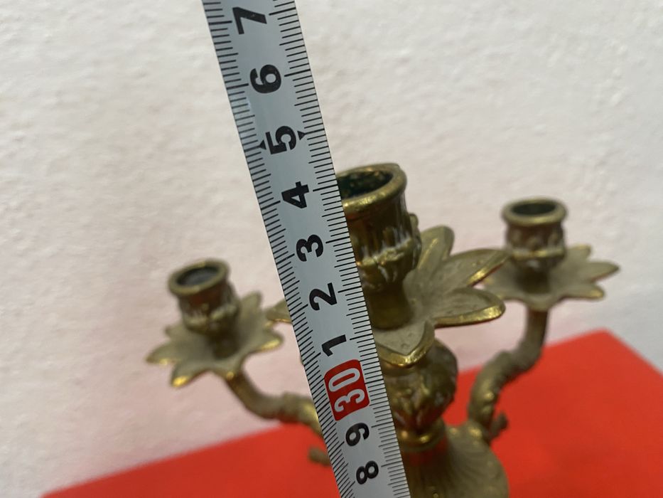 Стар бароков свещник от месинг