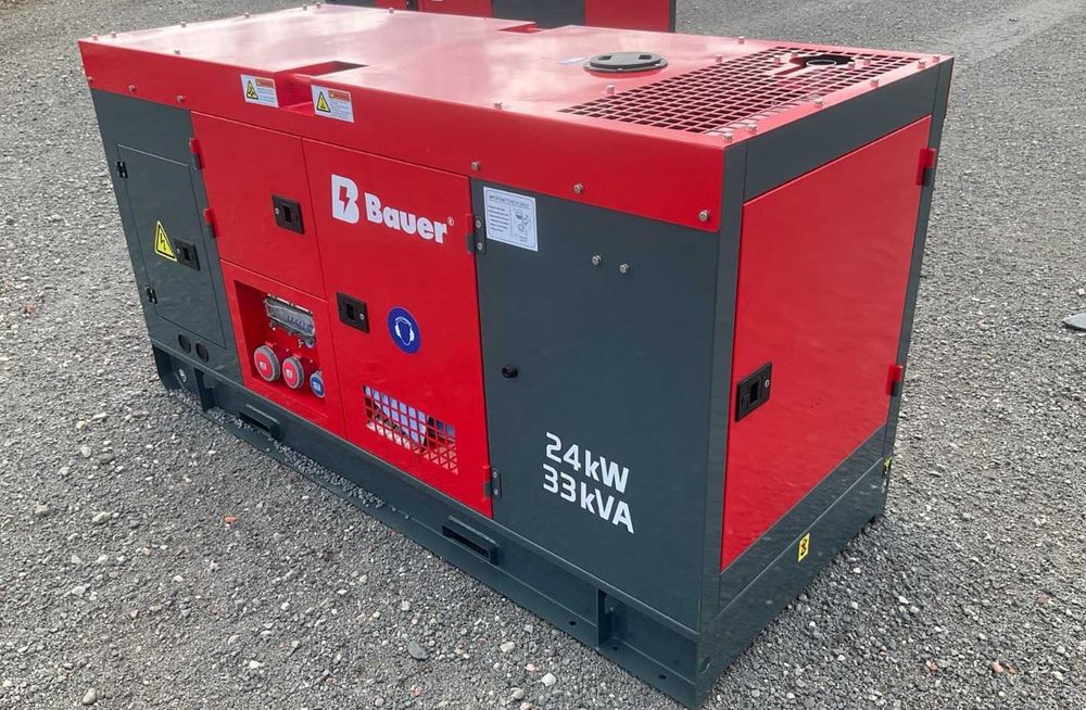 Generator diesel Bauer 24 kW / 30 kVA – 33 kVA – insonorizat, trifazic 400V