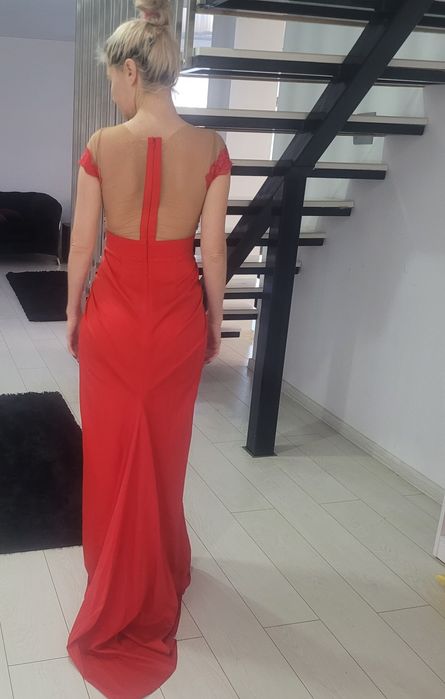 Rochie rosie Alina Cernatescu