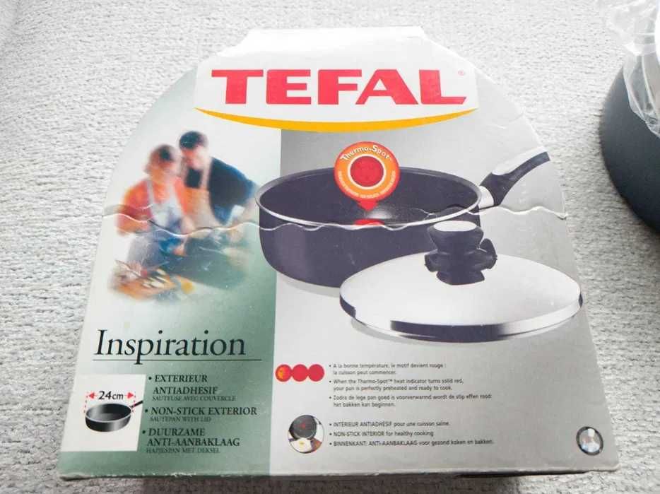 Tigaie Tefal,24 cm,cu capac,nefolosita.Nu este pt inductie.Made France