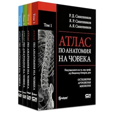 Пълен комплект Атлас по анатомия на човека (Том 1-4) – Р. Д. Синелников