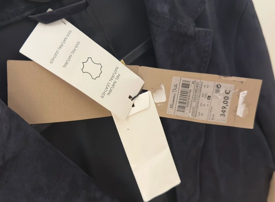 Sacou Massimo Dutti Piele Naturala Intoarsa Suede XL 42