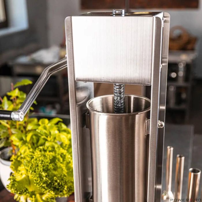 Masina manuala pentru umplut carnati, otel inoxidabil, capacitate 5