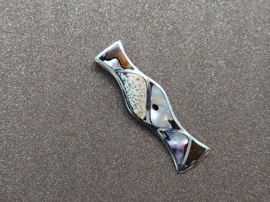 Pandantiv din argint 925 cu inlay de sidef și scoică