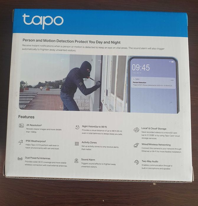 Camera supraveghere pentru exterior smart, TP-Link Tapo C310