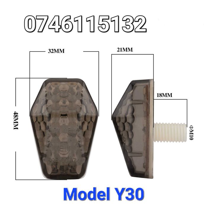 Semnalizari-Semnalizare LED-Moto-Atv-Scuter-Motocicleta-Enduro-Nou-Y30