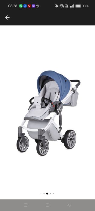 Cărucior Anex Sport 3 în 1 Nebulas Blue – set complet