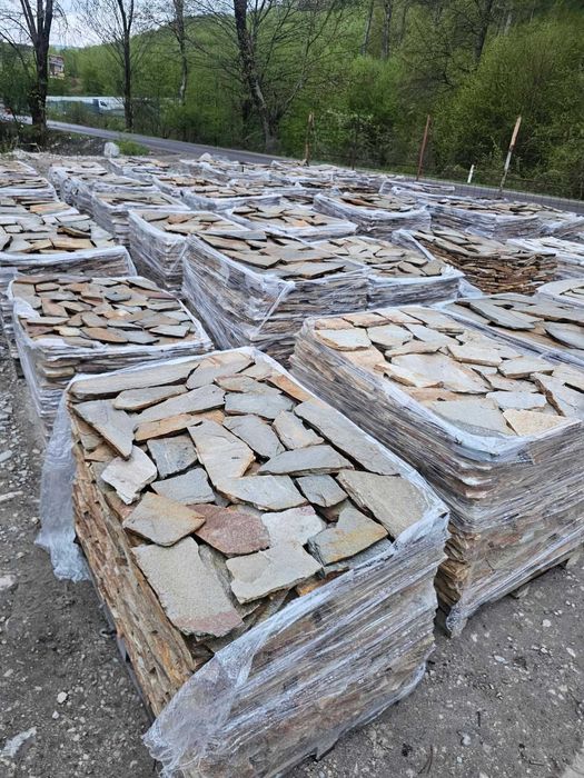 Piatră naturală 100% pavaje și garduri. Asigurăm transport și manoperă.