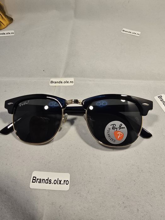 Promotie - Ochelari de soare polarizati Rayban Clubmster  RB1099, made in Italy