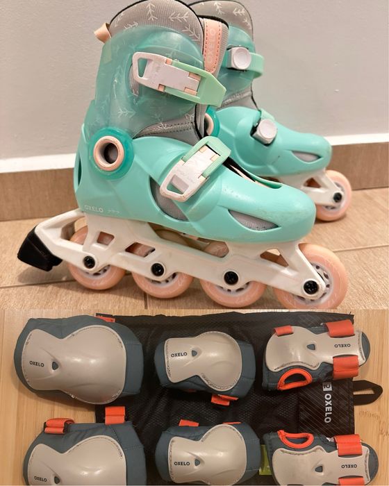 Role OXELO Play5 + aparatori palme,coate,genunchi