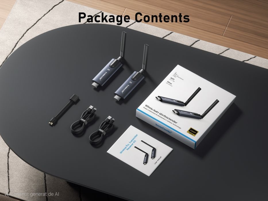 Wireless Video Extender HDMI 200m, 1080P 60Hz, WiFi 5G (1 TX + 1 RX)