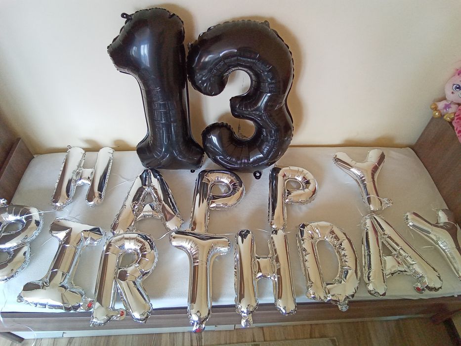 Фолиеви цифри и надпис за рожден ден