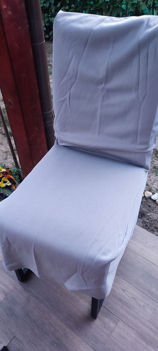 Set 6 huse scaune, universale, gri antracit, noi, benzi elastice