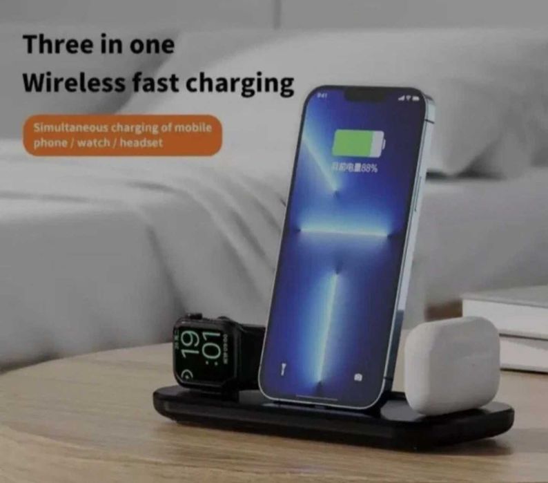 Statie de încărcare 3in1 pentru Apple Watch / AirPods