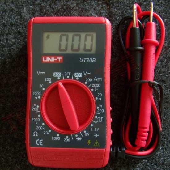 Multimetru digital de buzunar UT20B UNI-T, ecran LCD, 95 x 52 x 26 mm