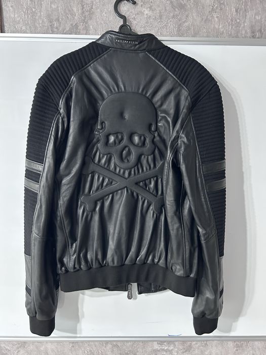 Geacă Philipp Plein Originală din Piele Naturală – Limited Edition – Made in Italy – Mărimea S – Nouă