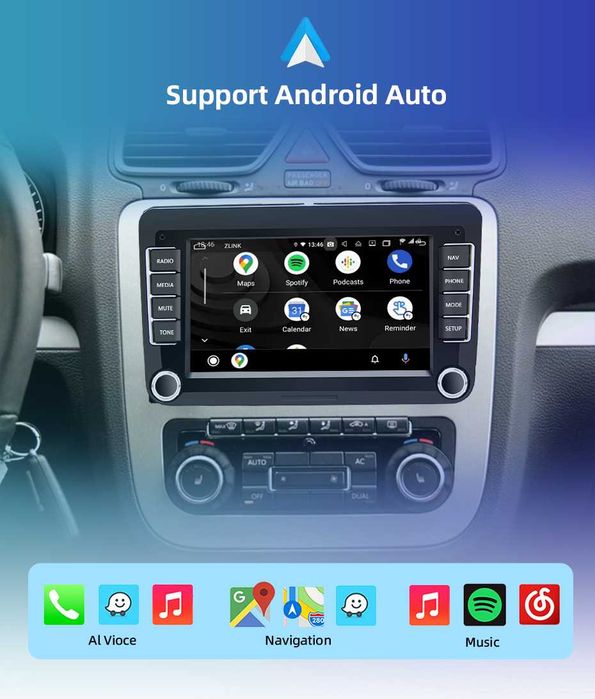 Navigatie Junsun Android 4GB Ram Volkswagen VW Golf 5 6 Passat B6 B7
