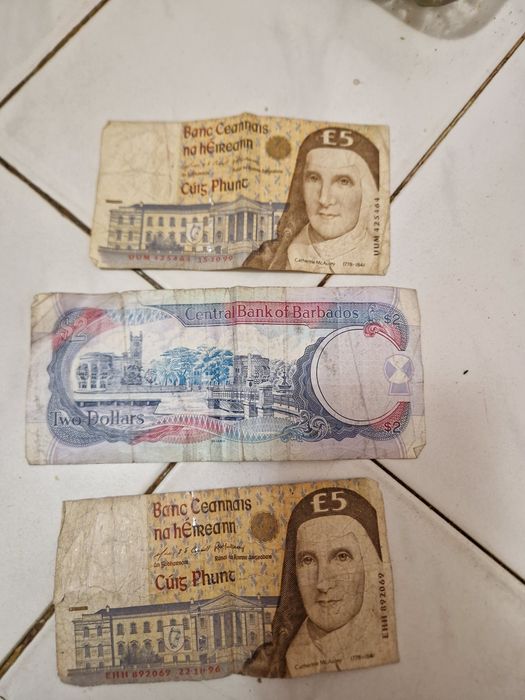 Bacnote de 5 lire si 2 dolari